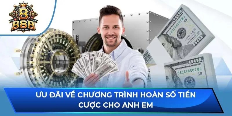 Ưu đãi về chương trình hoàn số tiền cược cho anh em